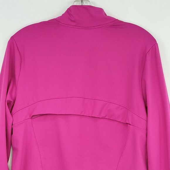 Apana Shirt Top Women’s Large Pink Yoga Long Sleeve Thumb Holes 3/4 Zip - Picture 7 of 16